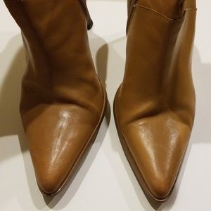 Vintage - Camel Tan Ankle Thin-heeled Boot